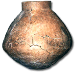 one of six jars once filled with resinated wine